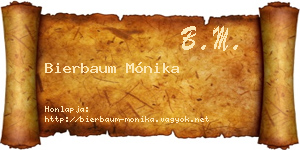 Bierbaum Mónika névjegykártya